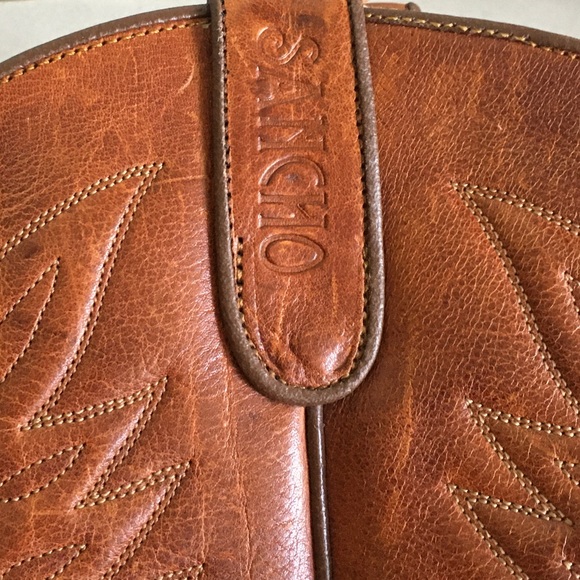 SANCHO Vintage Brown Leather Western Cowboy Boots - Picture 10 of 12